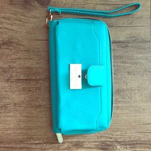 Turquoise Kate Spade Wallet/Clutch/Wristlet